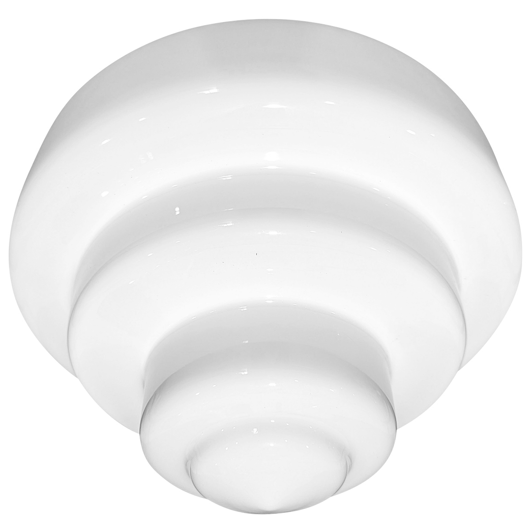 15 1/2 Inch Manhattan Skyscraper Nouveau Style Semi-Flush Mount Light (Satin Nickel Finish) COPPER MOUNTAIN HARDWARE