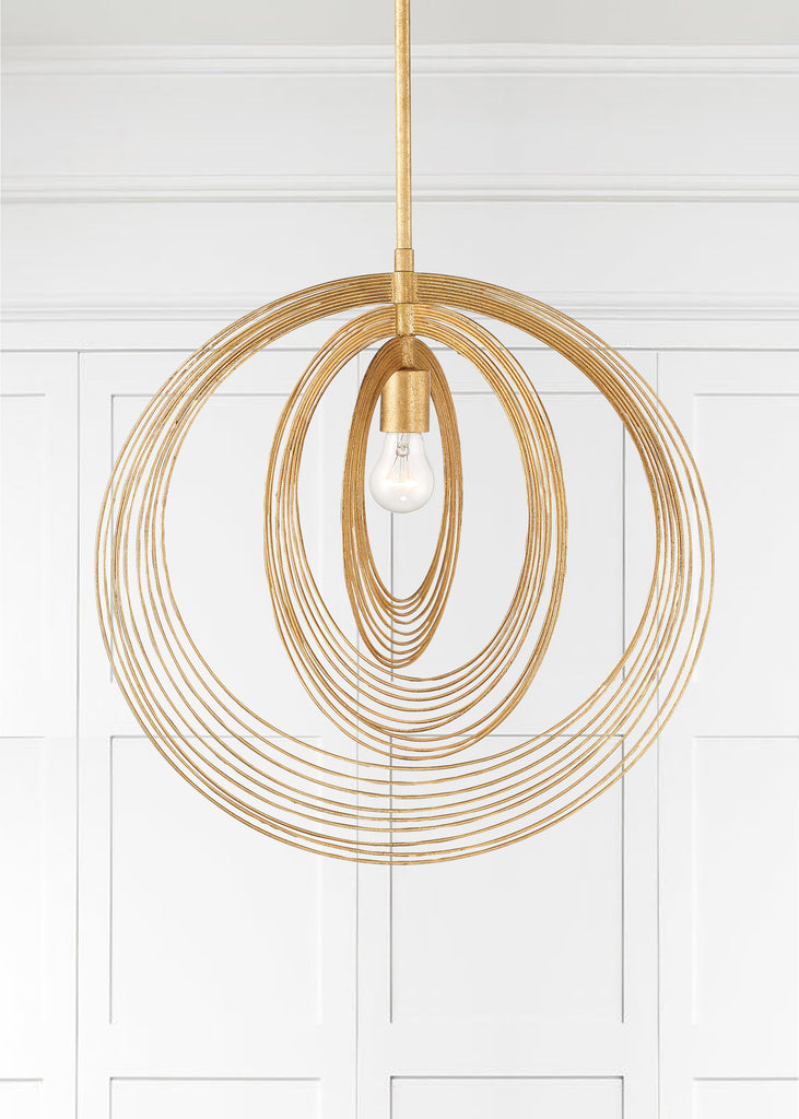 Crystorama Crystorama Doral 1 Light Renaissance Gold Pendant