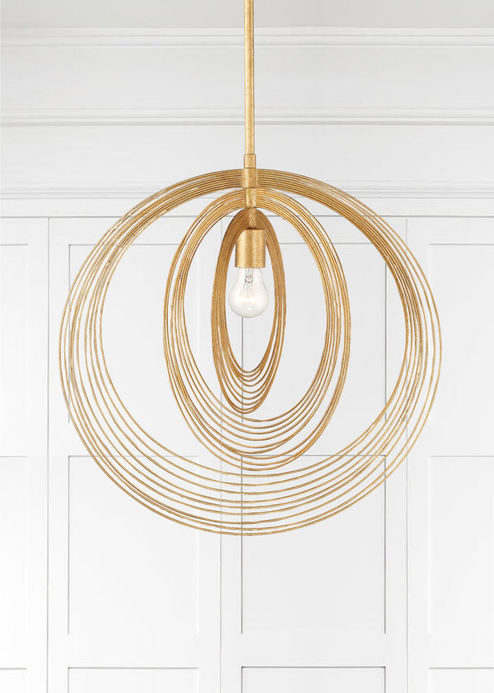 Crystorama Crystorama Doral 1 Light Renaissance Gold Pendant