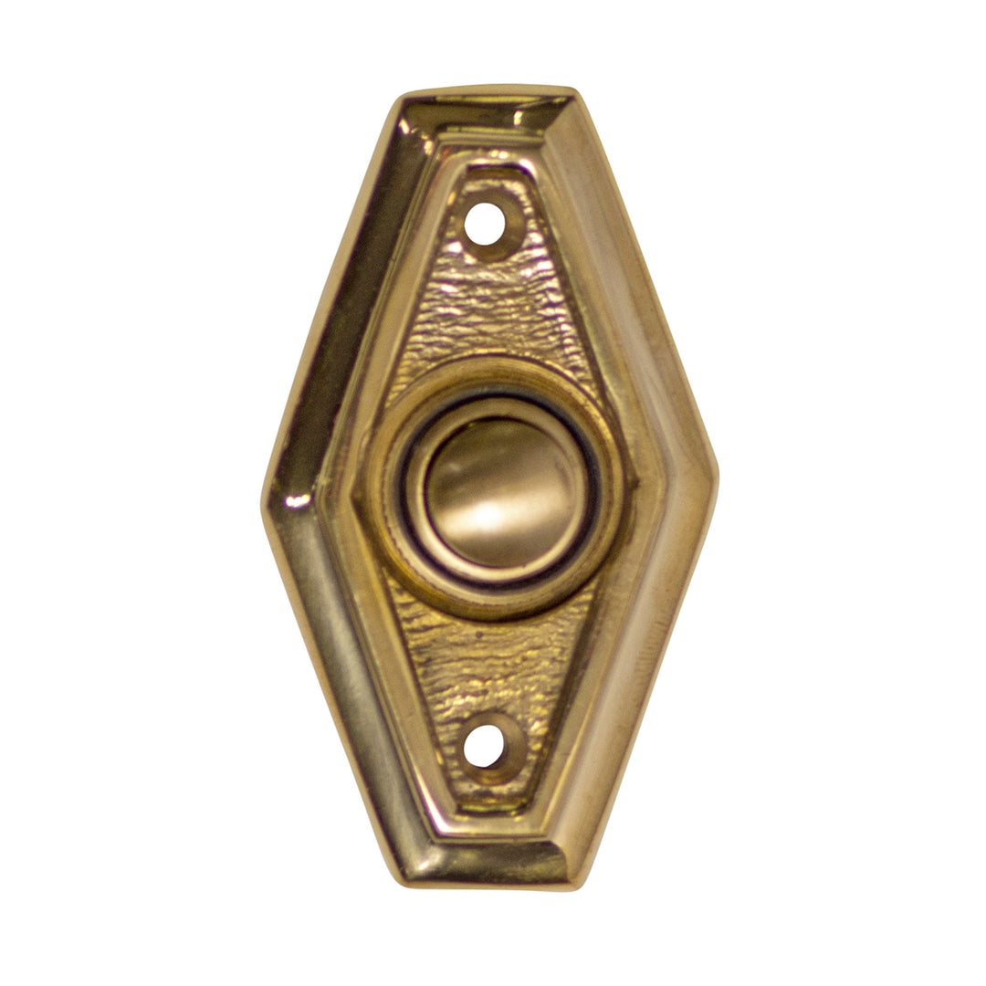 2 1/2 Inch Solid Brass Art Deco Style Doorbell Button (Several Finishes Available) COPPER MOUNTAIN HARDWARE