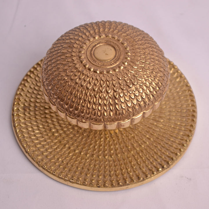 Ormolu French Center Door Knob with Backplate COPPER MOUNTAIN HARDWARE