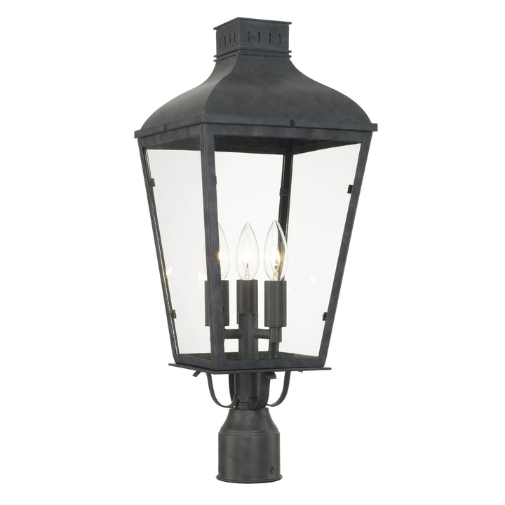 Dumont 3 Light Graphite Outdoor Post Crystorama