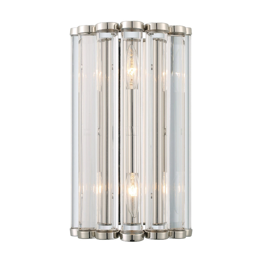 Crystorama Crystorama Libby Langdon Elliot 2 Light Polished Nickel Sconce