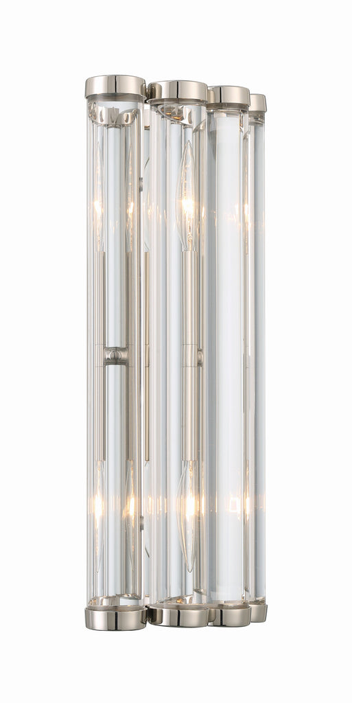 Crystorama Crystorama Libby Langdon Elliot 2 Light Polished Nickel Sconce