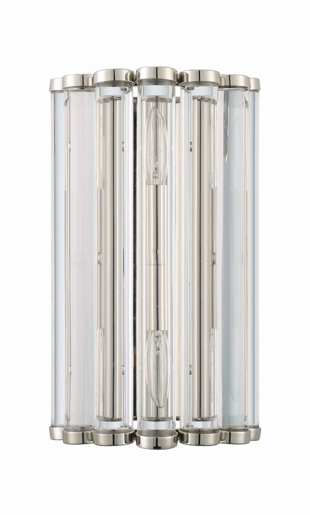 Crystorama Crystorama Libby Langdon Elliot 2 Light Polished Nickel Sconce