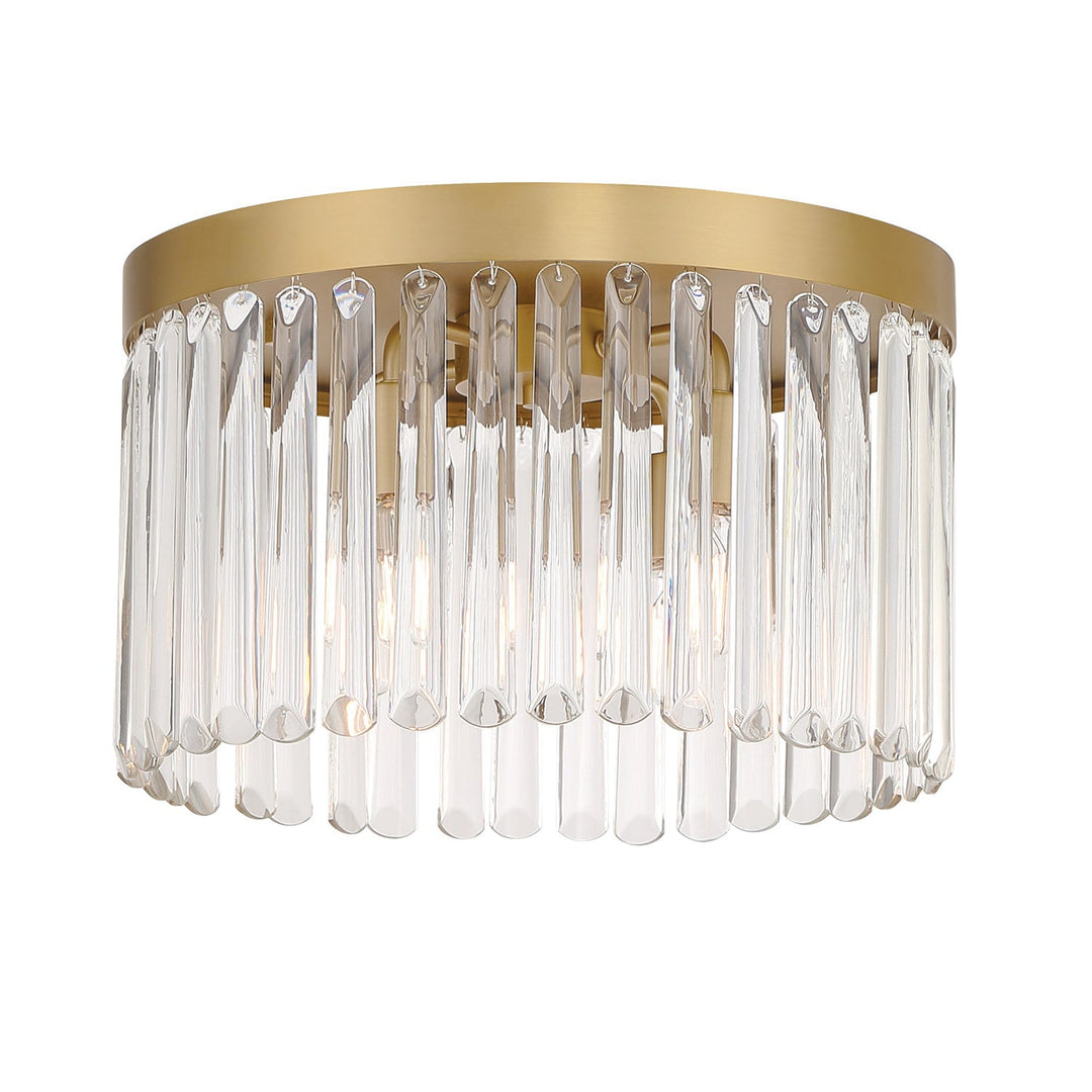 Emory 4 Light Modern Gold Flush Mount Crystorama