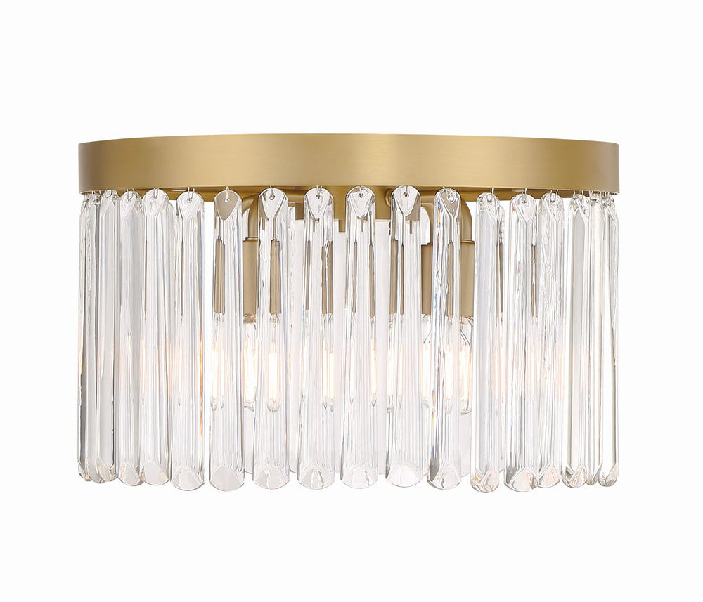 Emory 4 Light Modern Gold Flush Mount Crystorama