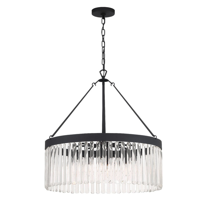 Crystorama Crystorama Emory 8 Light Black Forged Chandelier