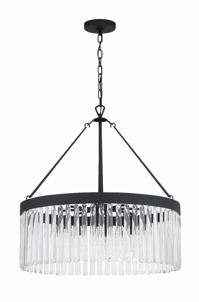 Crystorama Crystorama Emory 8 Light Black Forged Chandelier