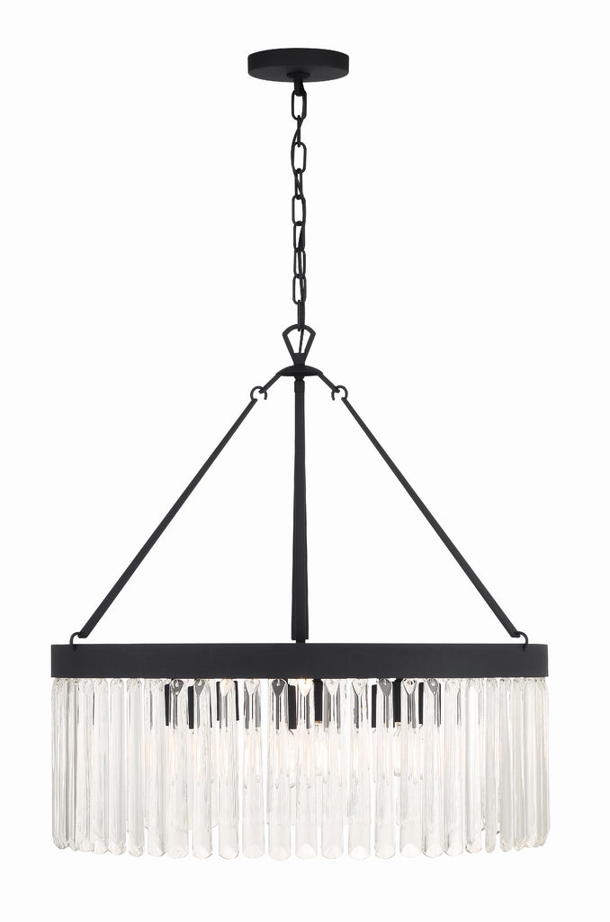 Crystorama Crystorama Emory 8 Light Black Forged Chandelier