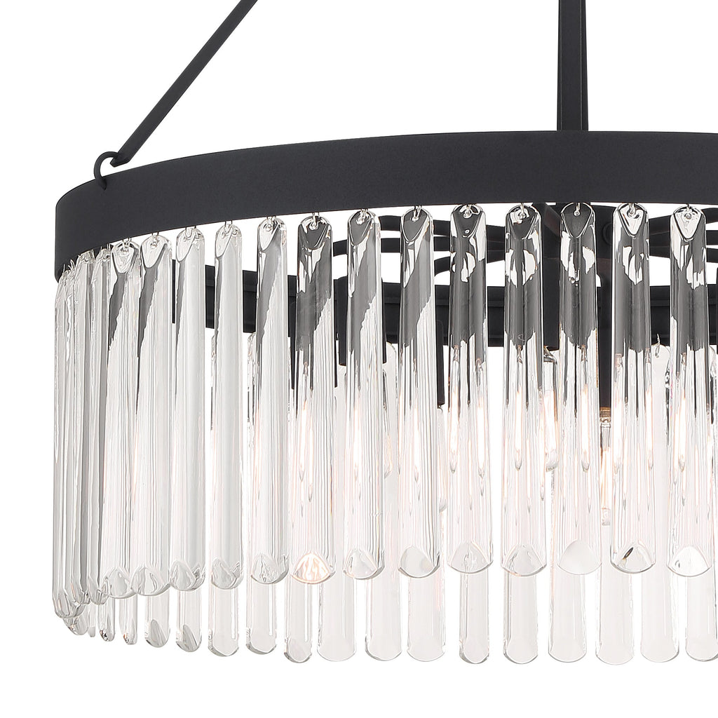 Crystorama Crystorama Emory 8 Light Black Forged Chandelier