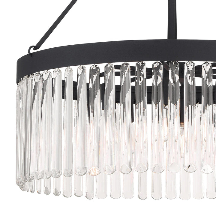 Crystorama Crystorama Emory 8 Light Black Forged Chandelier
