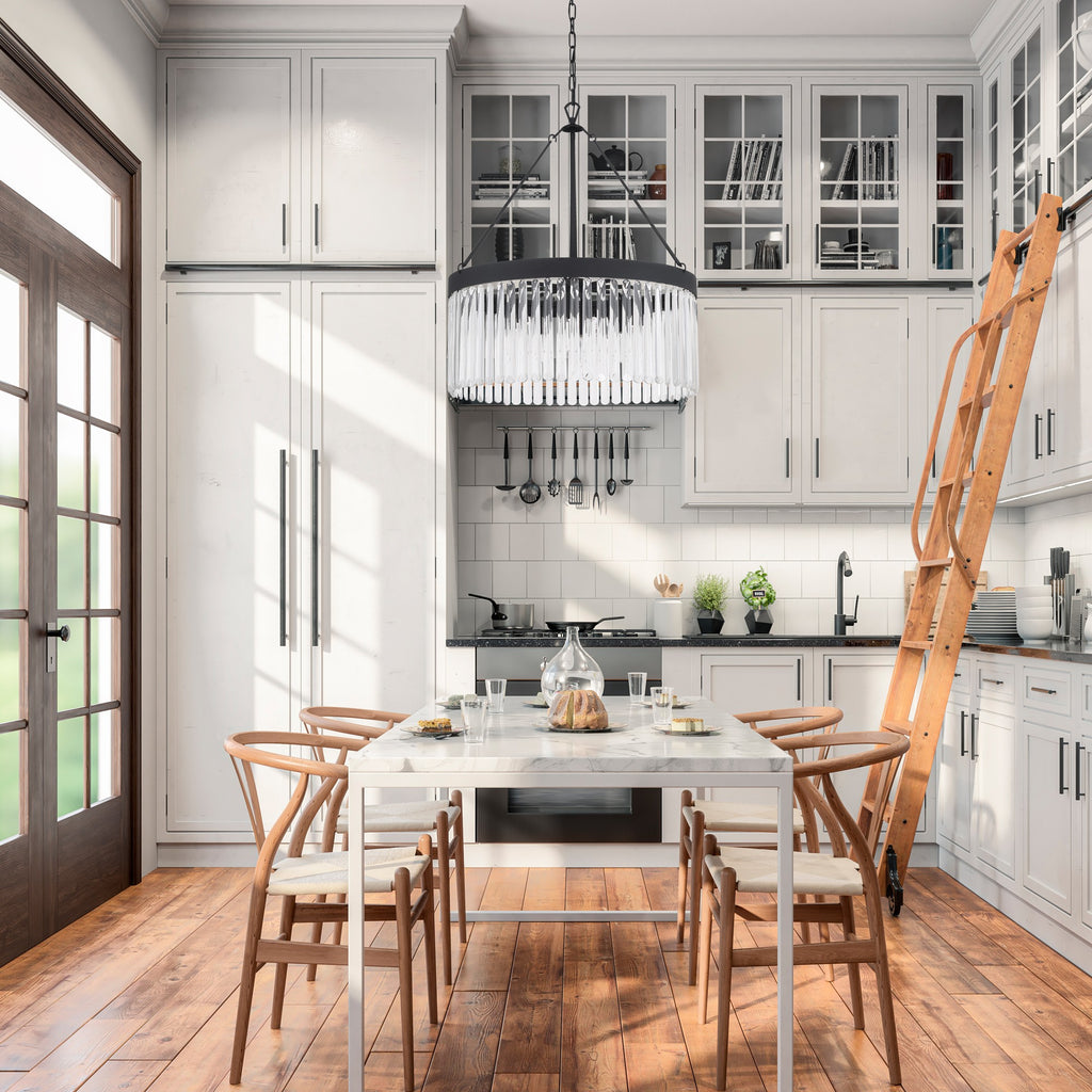 Crystorama Crystorama Emory 8 Light Black Forged Chandelier