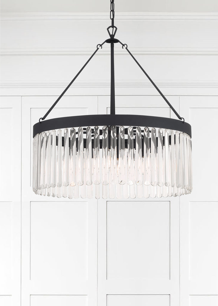 Crystorama Crystorama Emory 8 Light Black Forged Chandelier