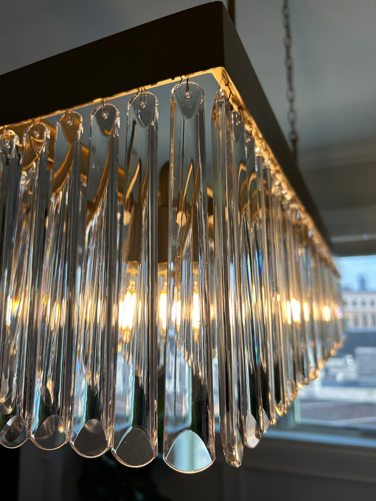 Crystorama Crystorama Emory 6 Light Modern Gold Linear Chandelier