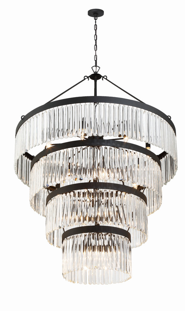 Crystorama Crystorama Emory 22 Light Black Forged Chandelier