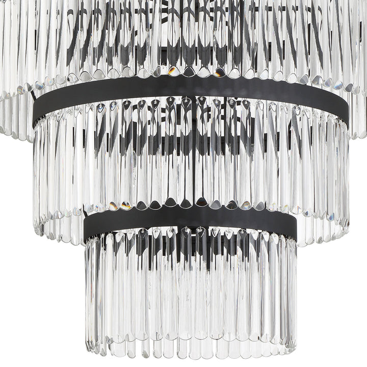 Crystorama Crystorama Emory 22 Light Black Forged Chandelier