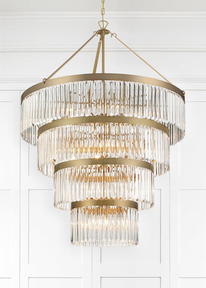 Crystorama Crystorama Emory 22 Light Modern Gold Chandelier