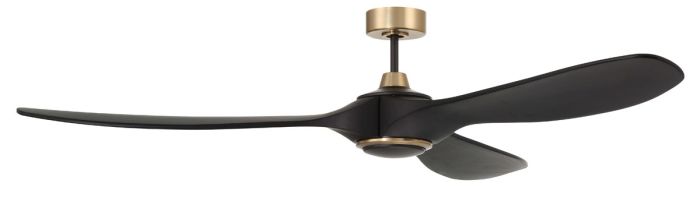 Antique Hardware 84" Envy in Flat Black/Satin Brass w/ Flat Black Blades Accessory