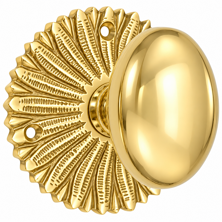 French Provincial Rosette Door Set with Egg Door Knobs (Several Finishes Available)