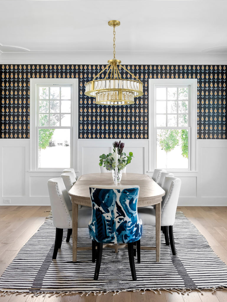 Crystorama Crystorama Libby Langdon Farris 6 Light Aged Brass Chandelier