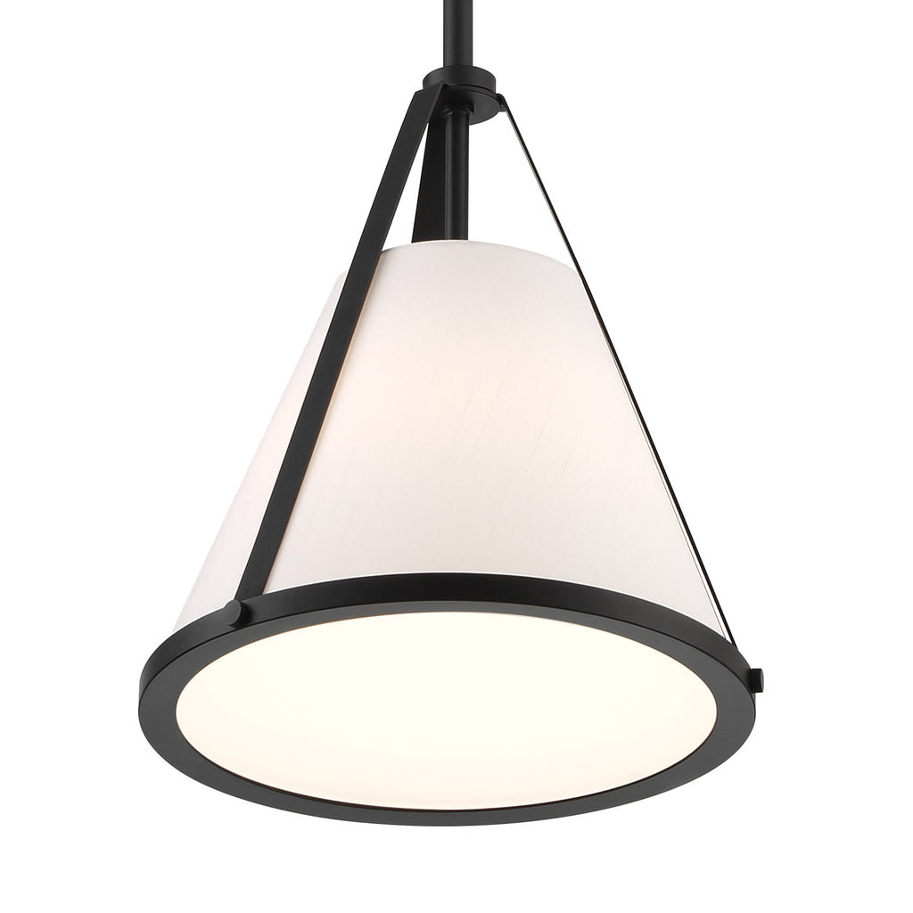 Crystorama Crystorama Fulton 1 Light Black Pendant