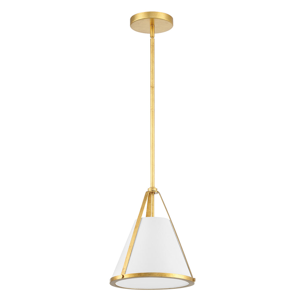 Crystorama Crystorama Fulton 1 Light Antique Gold Pendant