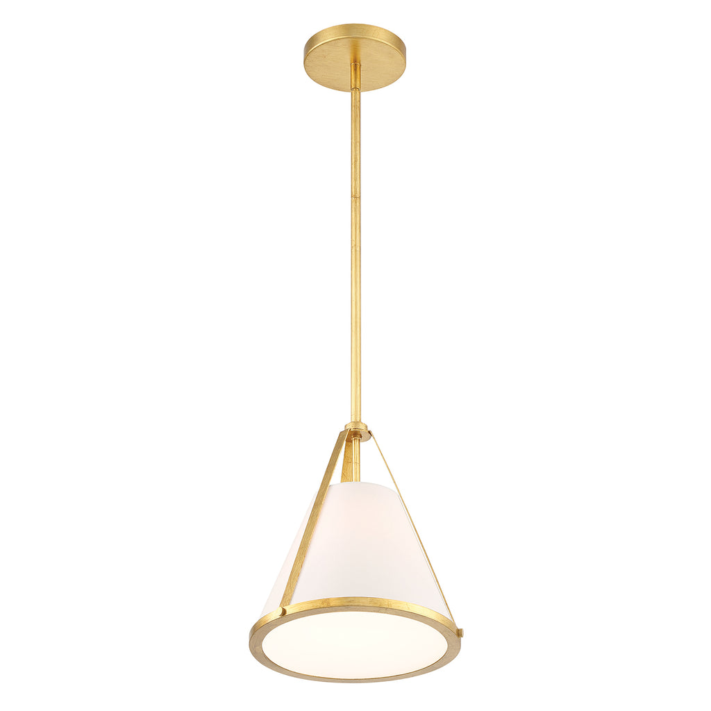Crystorama Crystorama Fulton 1 Light Antique Gold Pendant