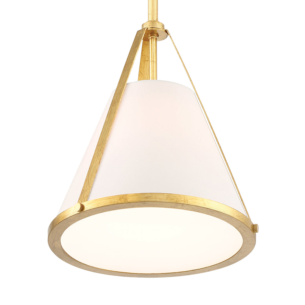 Crystorama Crystorama Fulton 1 Light Antique Gold Pendant