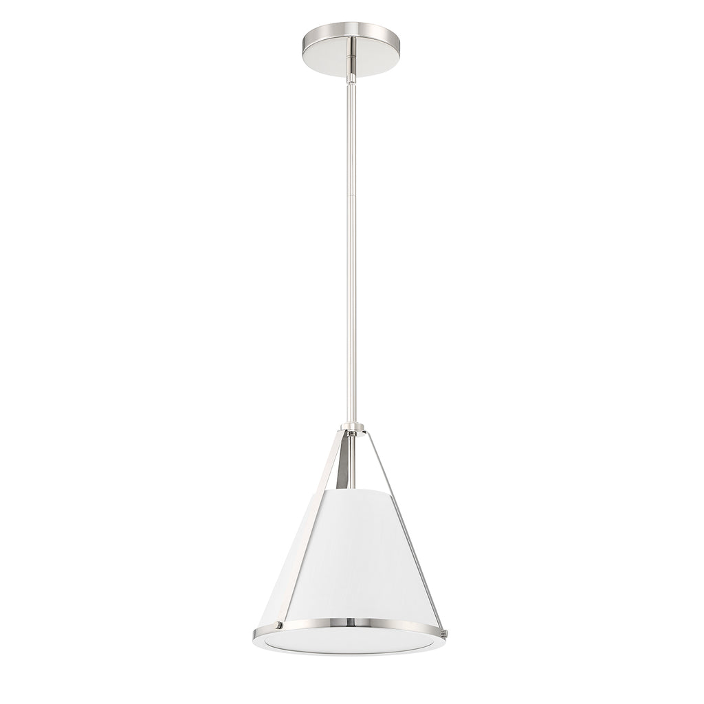 Crystorama Crystorama Fulton 1 Light Polished Nickel Pendant