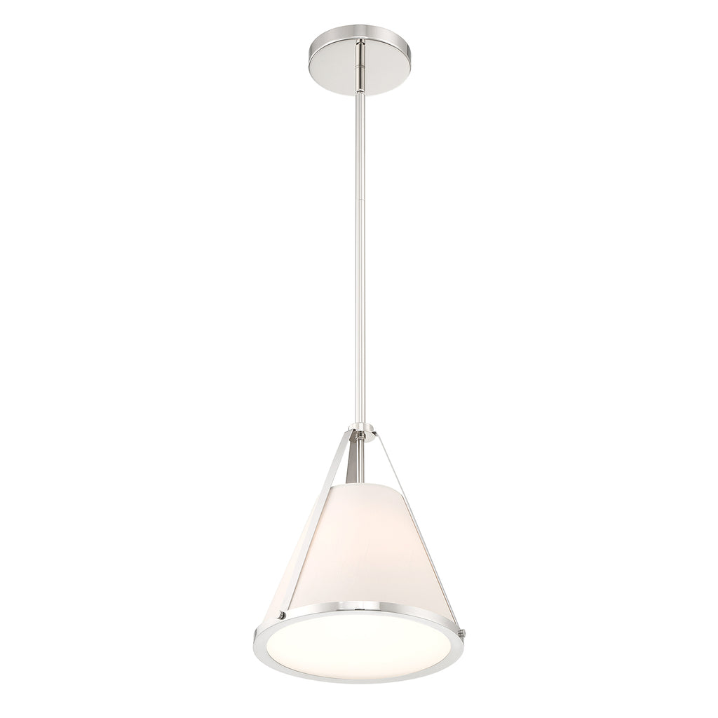 Crystorama Crystorama Fulton 1 Light Polished Nickel Pendant