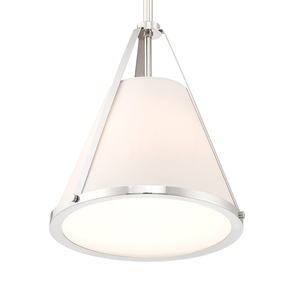 Crystorama Crystorama Fulton 1 Light Polished Nickel Pendant