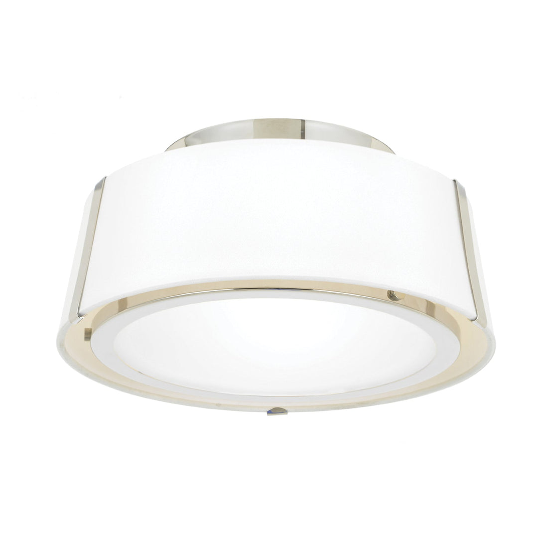 Fulton 2 Light Polished Nickel Semi Flush Mount Crystorama