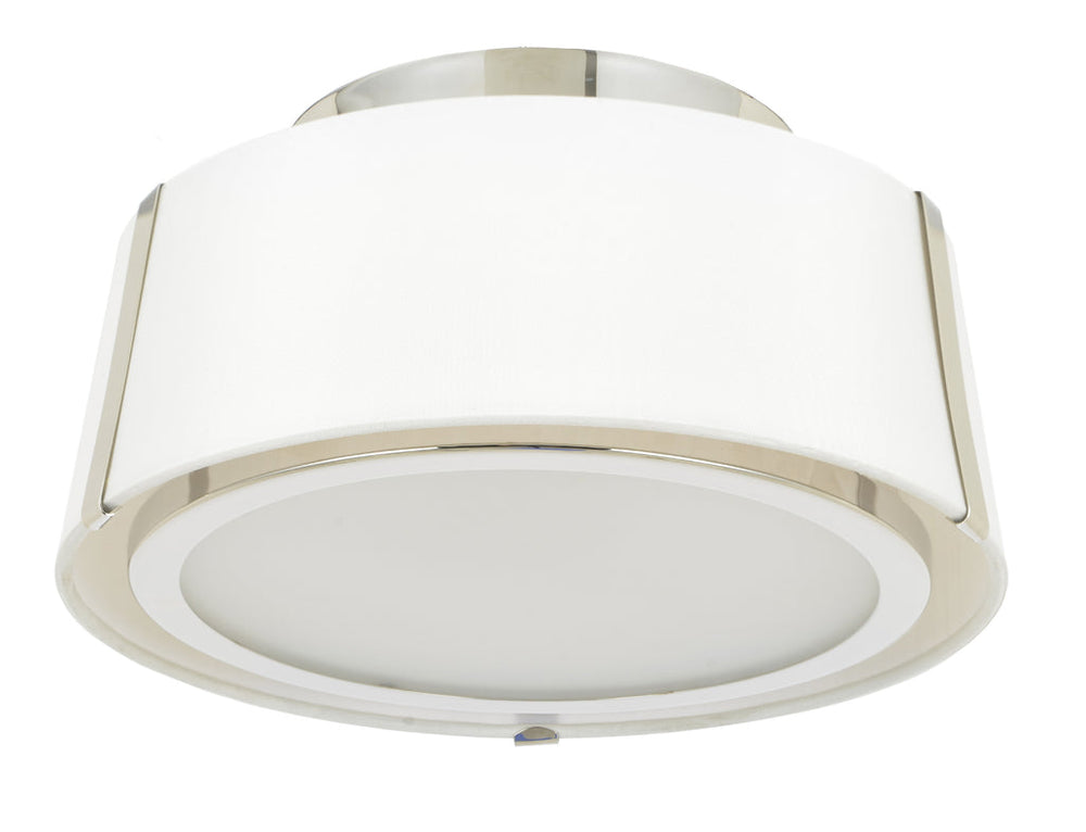 Fulton 2 Light Polished Nickel Semi Flush Mount Crystorama