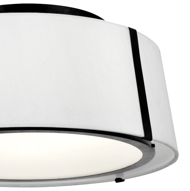 Fulton 3 Light Matte Black Semi Flush Mount Crystorama