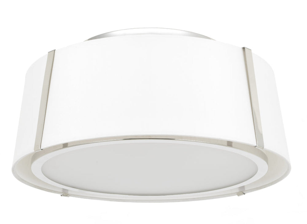 Fulton 3 Light Polished Nickel Semi Flush Mount Crystorama