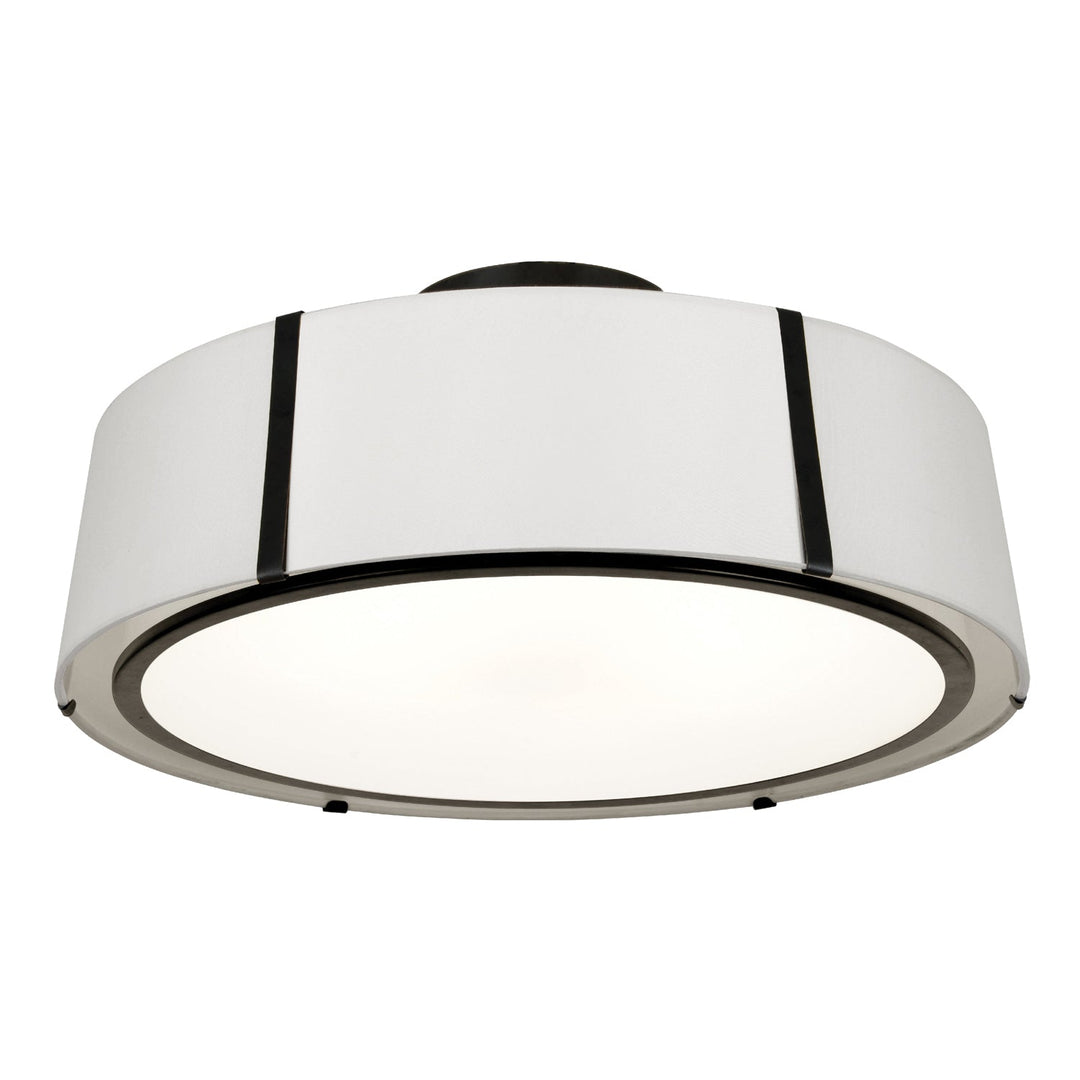 Fulton 6 Light Matte Black Semi Flush Mount Crystorama