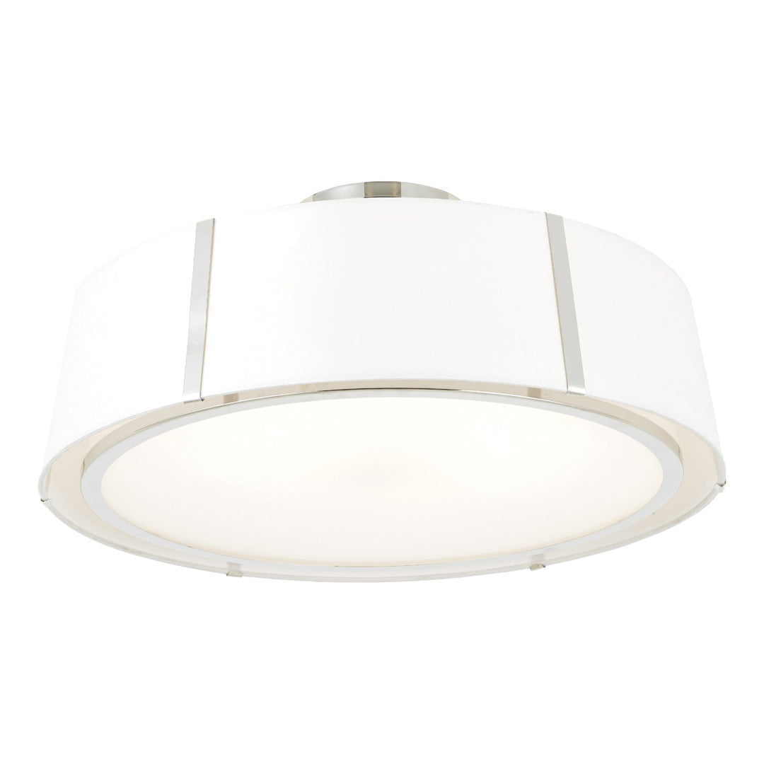 Fulton 6 Light Polished Nickel Semi Flush Mount Crystorama