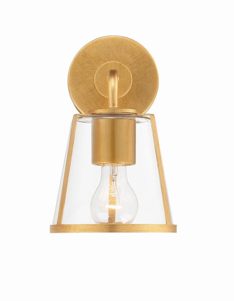 Crystorama Crystorama Fulton 1 Light Antique Gold Bathroom Vanity