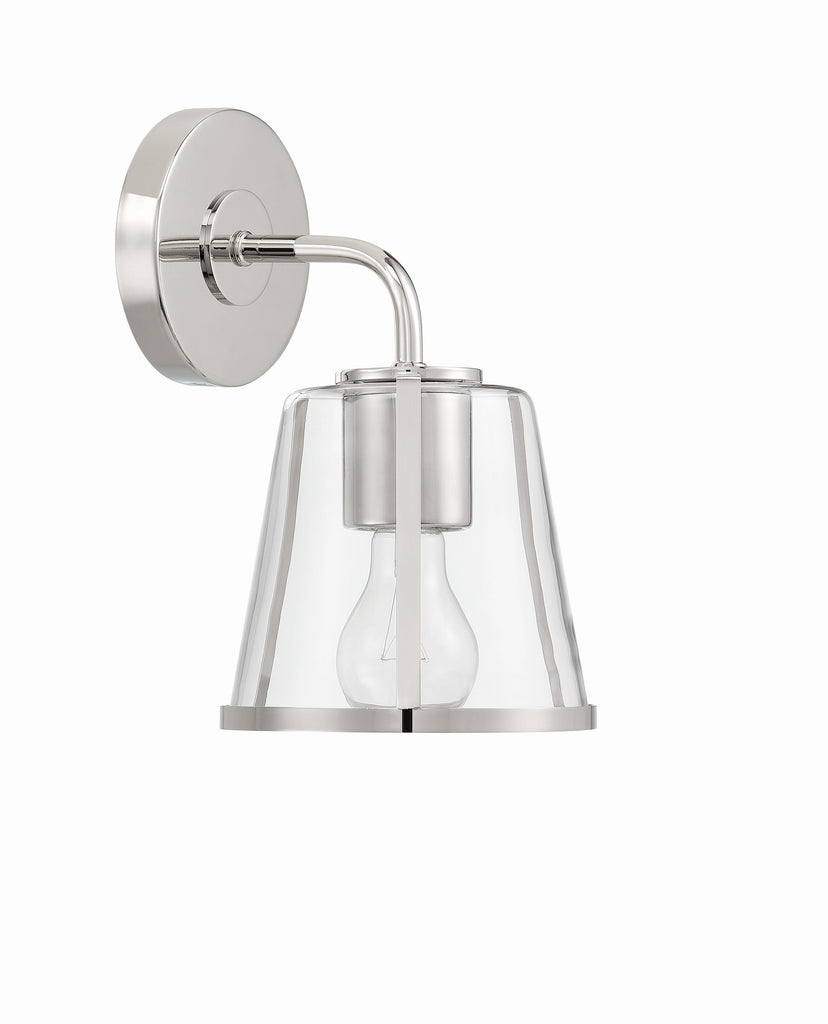 Fulton 1 Light Polished Nickel Bathroom Vanity Crystorama