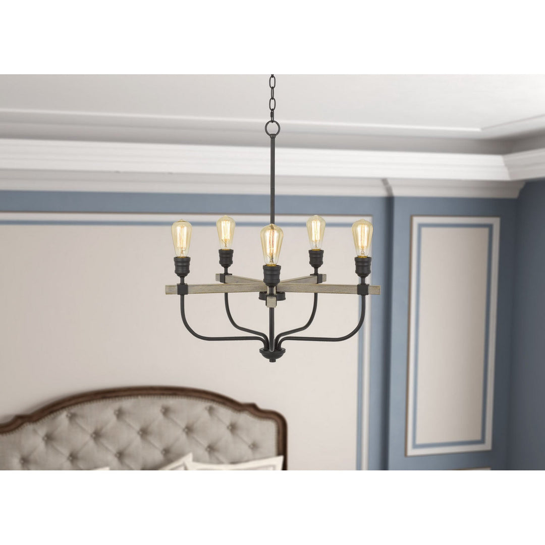 60W X 5 SION METAL CHANDELIER Cal Lighting