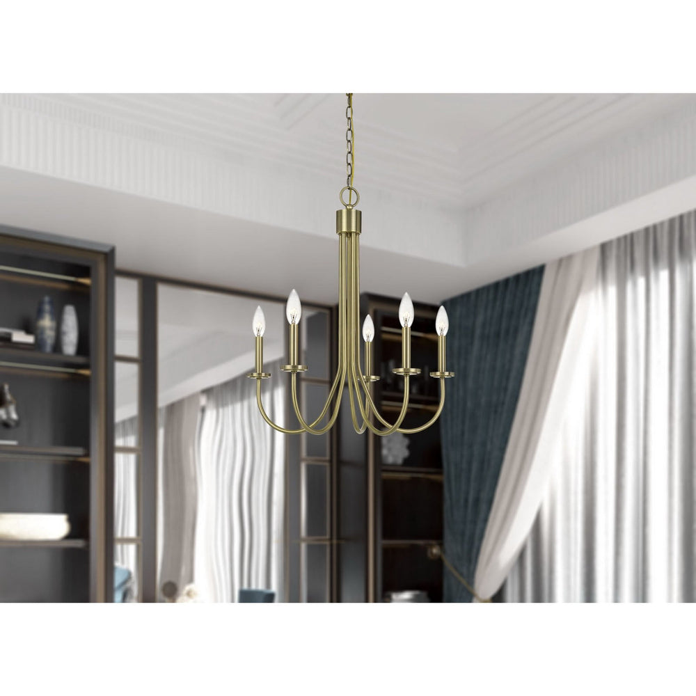 60W X 5 SPIEZ METAL CHANDELIER Cal Lighting