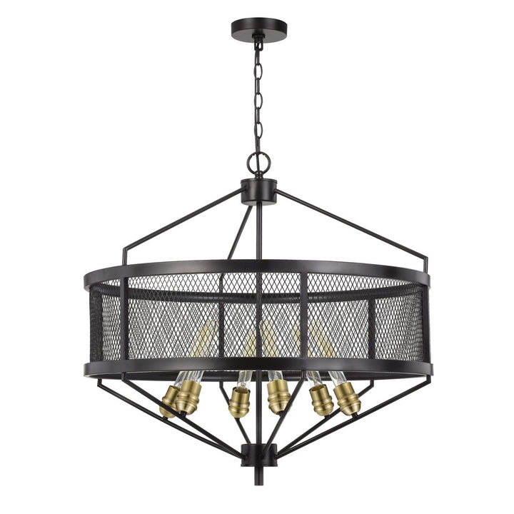 60W X 6 HALLE METAL CHANDELIER (EDISON BULBS ARE NOT INCLUDED) Cal Lighting