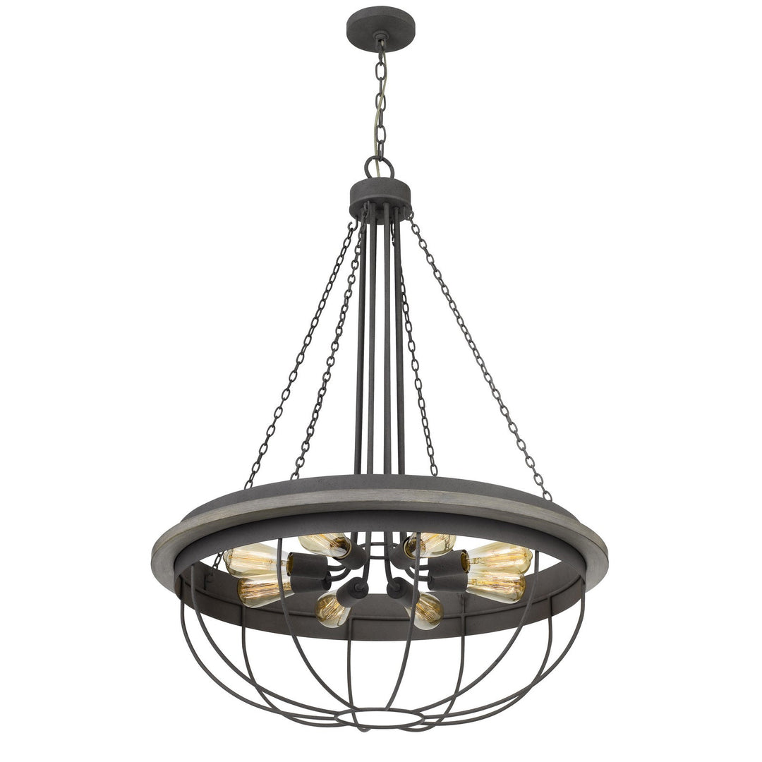 60W X 8 NIXA METAL CHANDELIER (EDISON BULBS NOT INCLUDED) Cal Lighting
