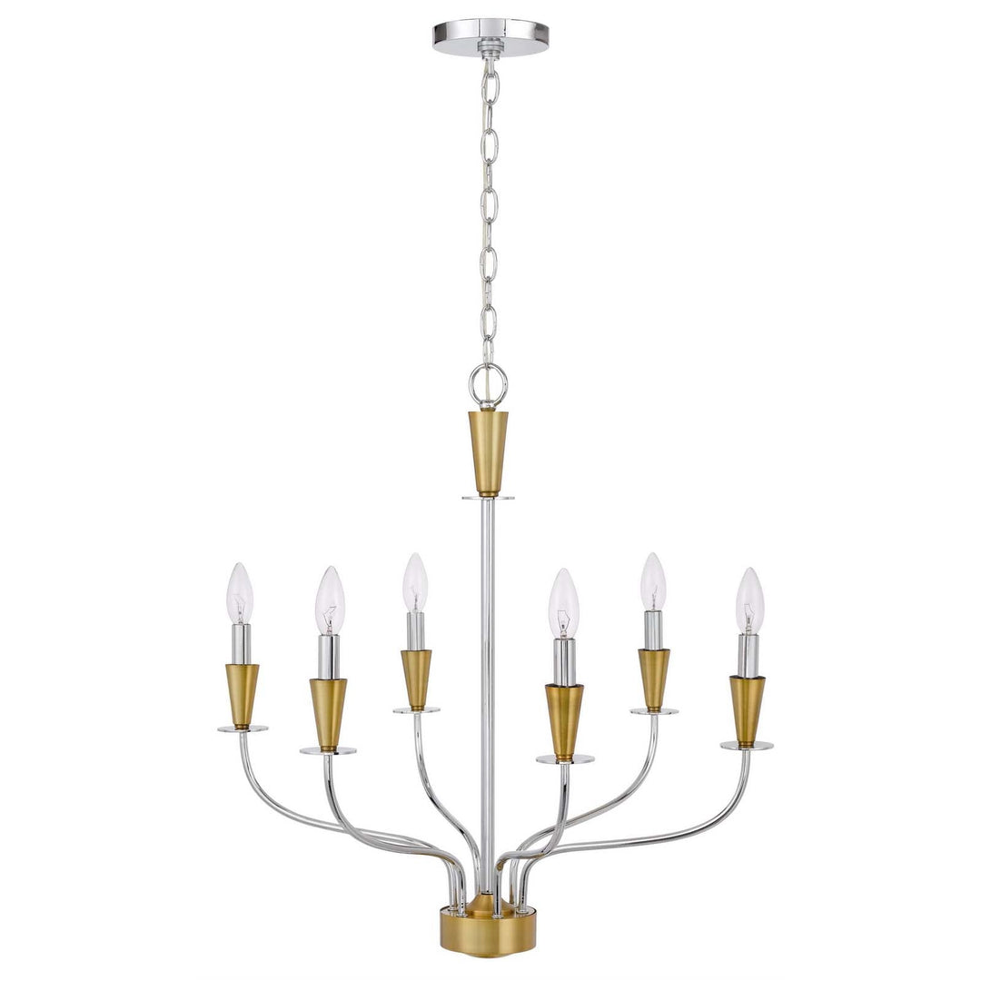 60W X 4 WESTON METAL CHANDELIER Cal Lighting