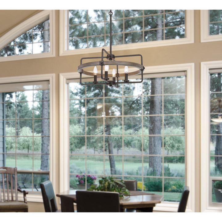 60W X 4 RAWLINS METAL CHANDELIER Cal Lighting