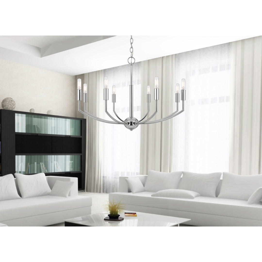 MAXTON 60W X 8 METAL CHANDELIER Cal Lighting