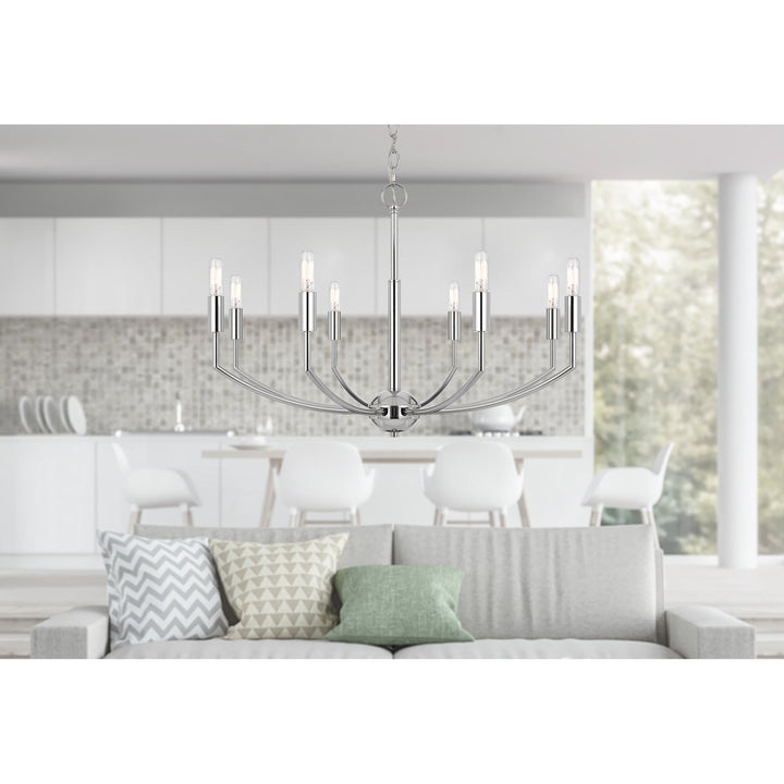 MAXTON 60W X 8 METAL CHANDELIER Cal Lighting