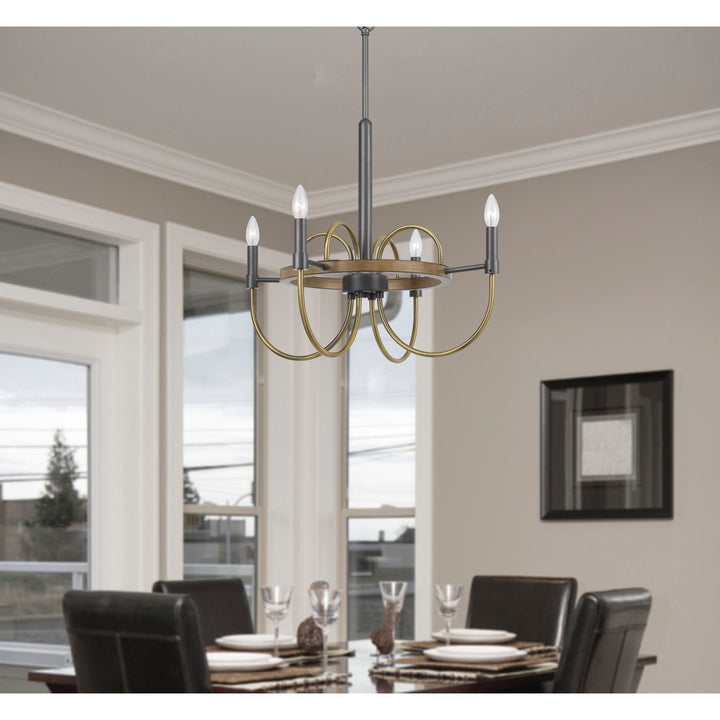 SEAGROVE 60W X 4 METAL CHANDELIER Cal Lighting