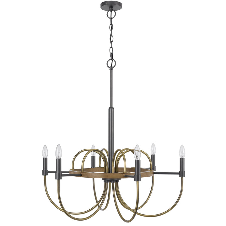 SEAGROVE 60W X 6 METAL CHANDELIER Cal Lighting